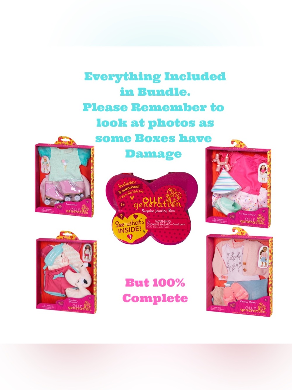 Our Generation Doll Clothing and Accessories Bundle.